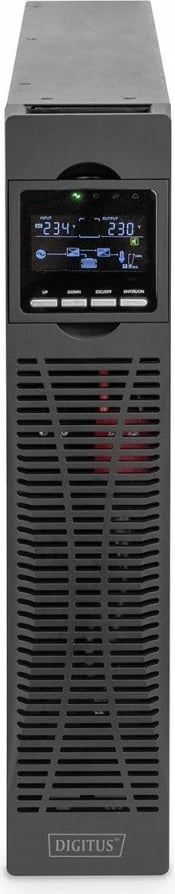 UPS online Digitus DN-170094, 1500VA/1500W, Rack 19", 3x12V/9Ah, 8xC13, LCD, i zi