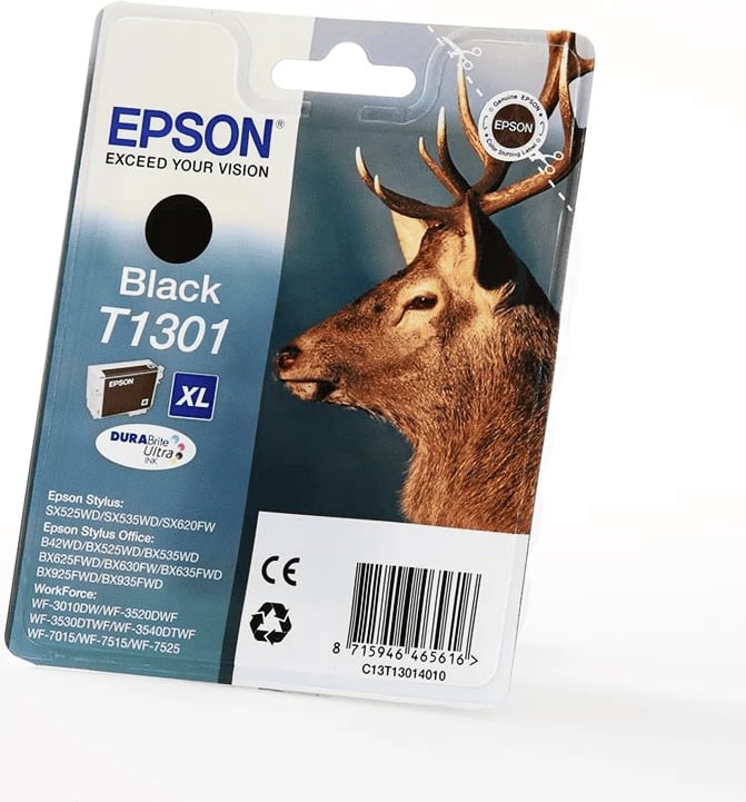 Fishek boje, Epson, T1301 C13T13014012, 25.4 ml deri 945 faqe XL, e zezë