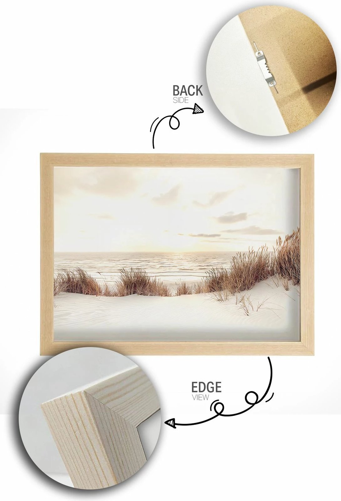 Pikturë dekorative me kornizë, shumëngjyrëshe, Wallity, Tekhamcerceve99, 33x48cm