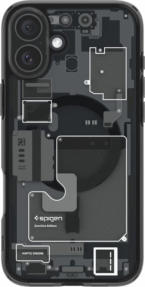Mbështjellës, Spigen, Ultra Hybrid Zero One për iPhone 16, MagSafe, gri e errët