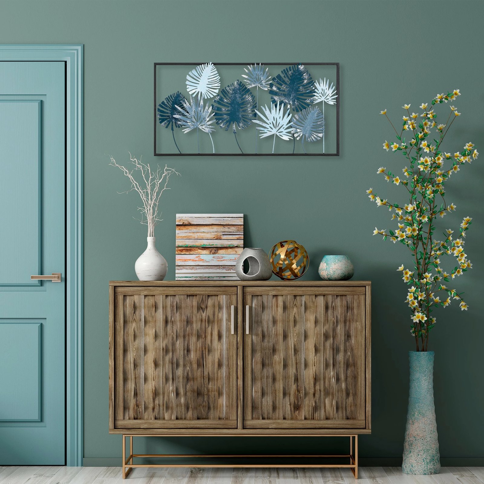 Aksesor dekorativ metalik për mur Wallity, Yıldız