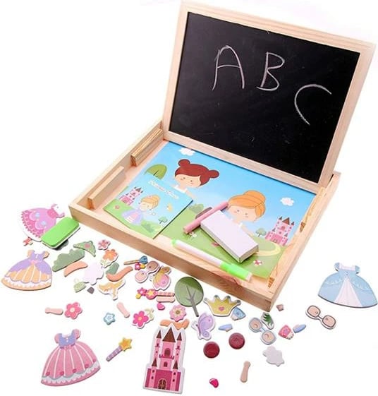 Puzzle magnetik NEXT “Dress the Princess” me dërrasë 2-anëshe