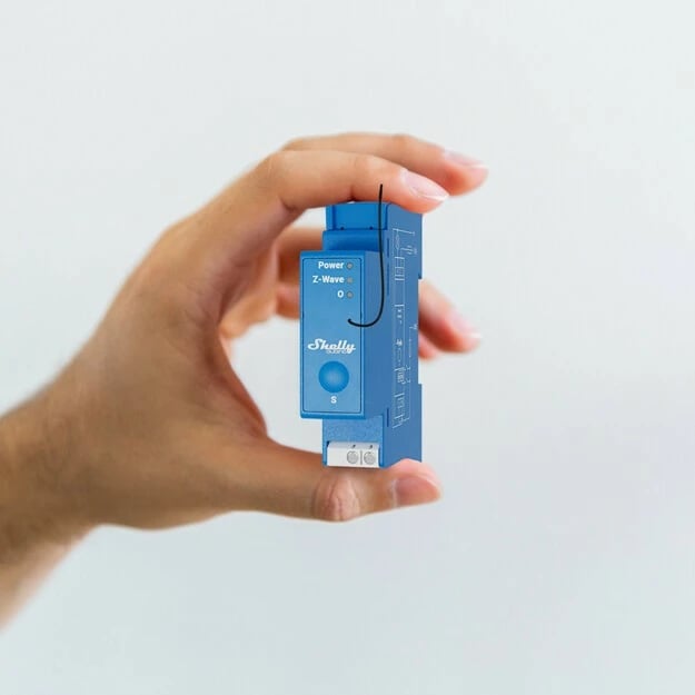 Rele solid Shelly Qubino Wave Pro 1, 25 mW, 1 kanal, Blu Rele solid Shelly Qubino Wave Pro 1, 25 mW, 1 kanal, Blu