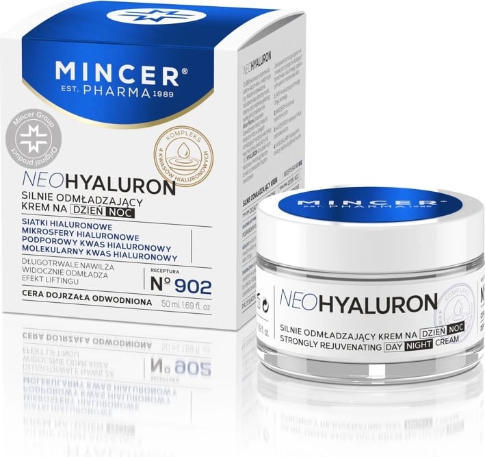 Krem dite dhe nate për fytyrë Mincer Pharma NeoHyaluron No.902 për femra, 50ml