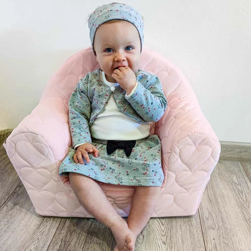 set vajzash 3 pjesë, New Baby Emma, madhësia 62 (3-6m), gri