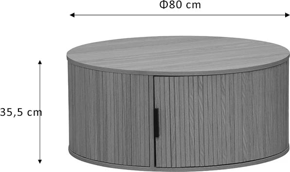 Tavolinë kafeje Scandi MDF natyrale D80x35.5cm