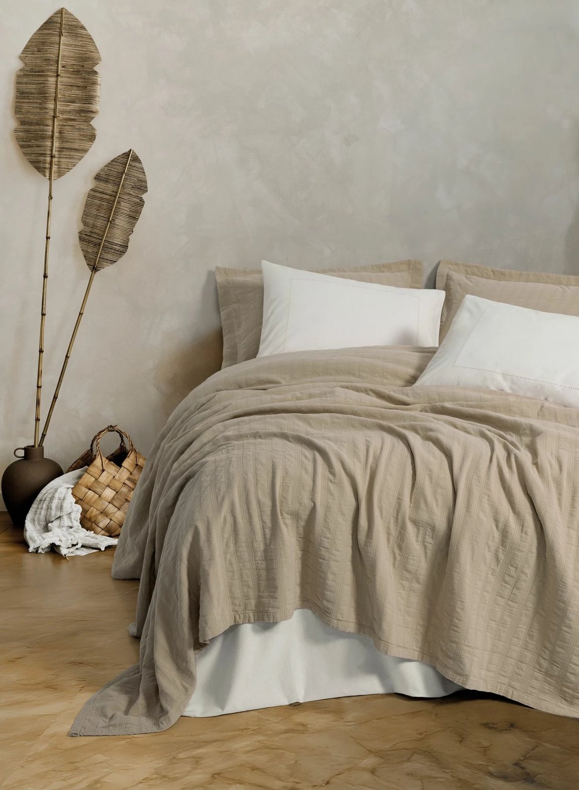 Set piké dopio, Vilo, ngjyrë bezhë