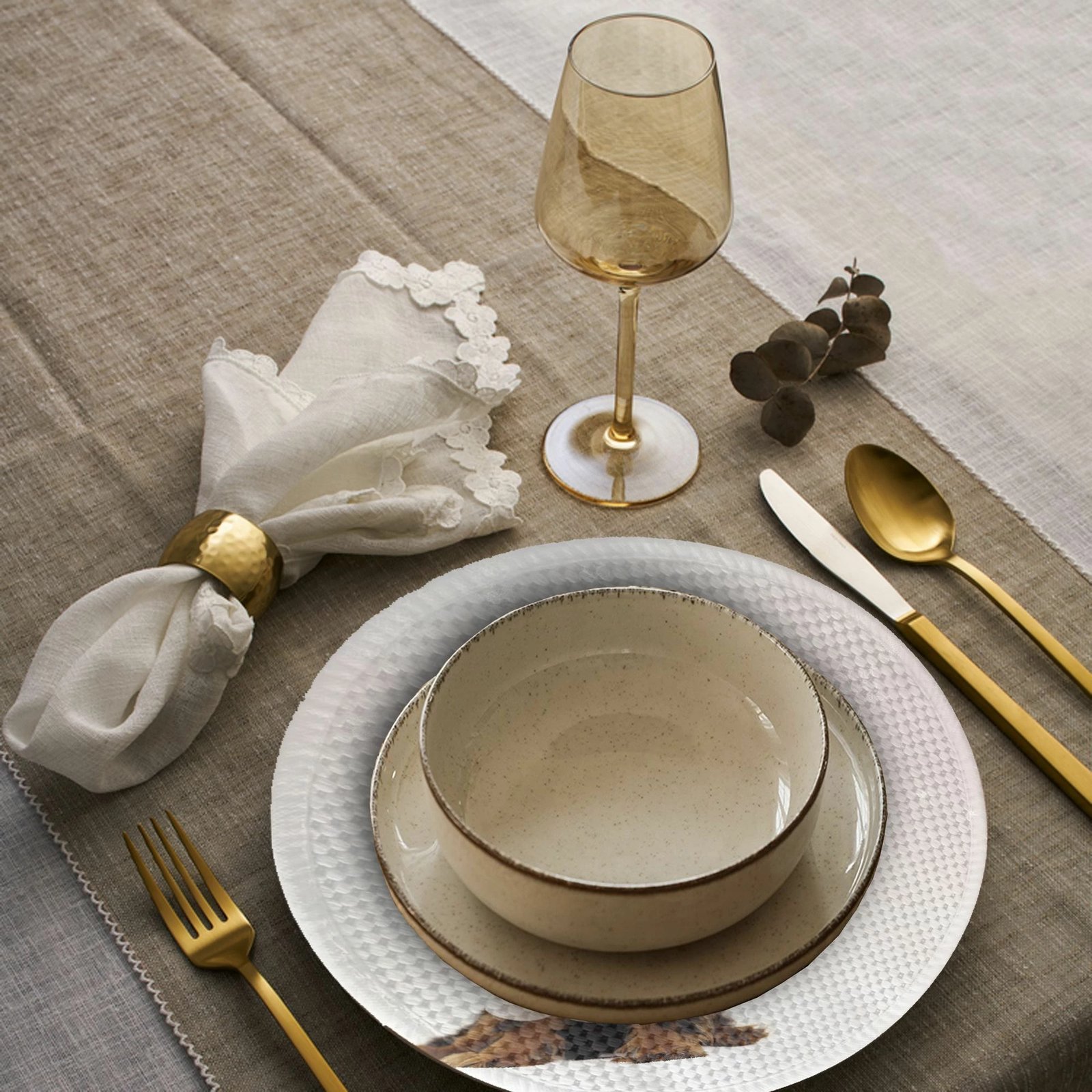 Set nënshtruesish tavoline Hermia Concept, shumëngjyrësh, 37cm (4 copë)