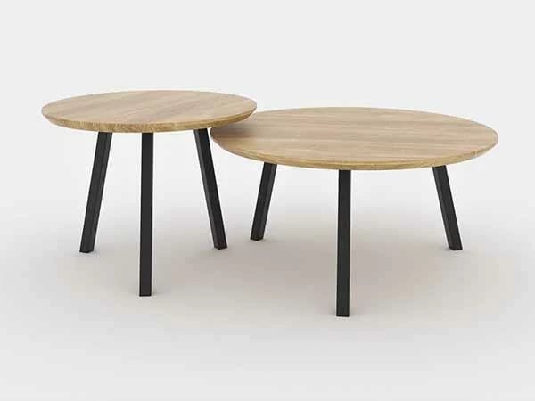 Tavolinë kafeje NEXT Nextdeco e rrumbullakët MDF 25mm Ø80xH36.5cm, ngjyrë druri