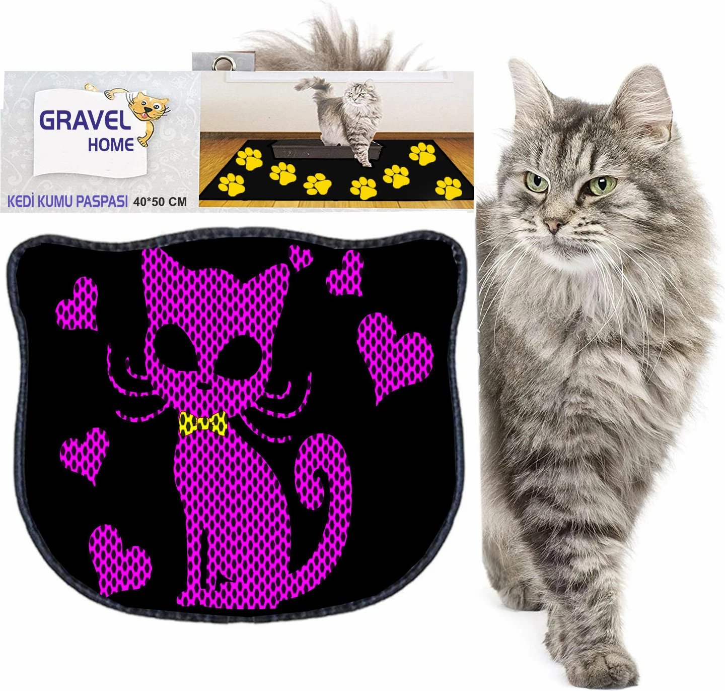 Tapet për rërë mace, shumëngjyrësh, Kdkafa0134