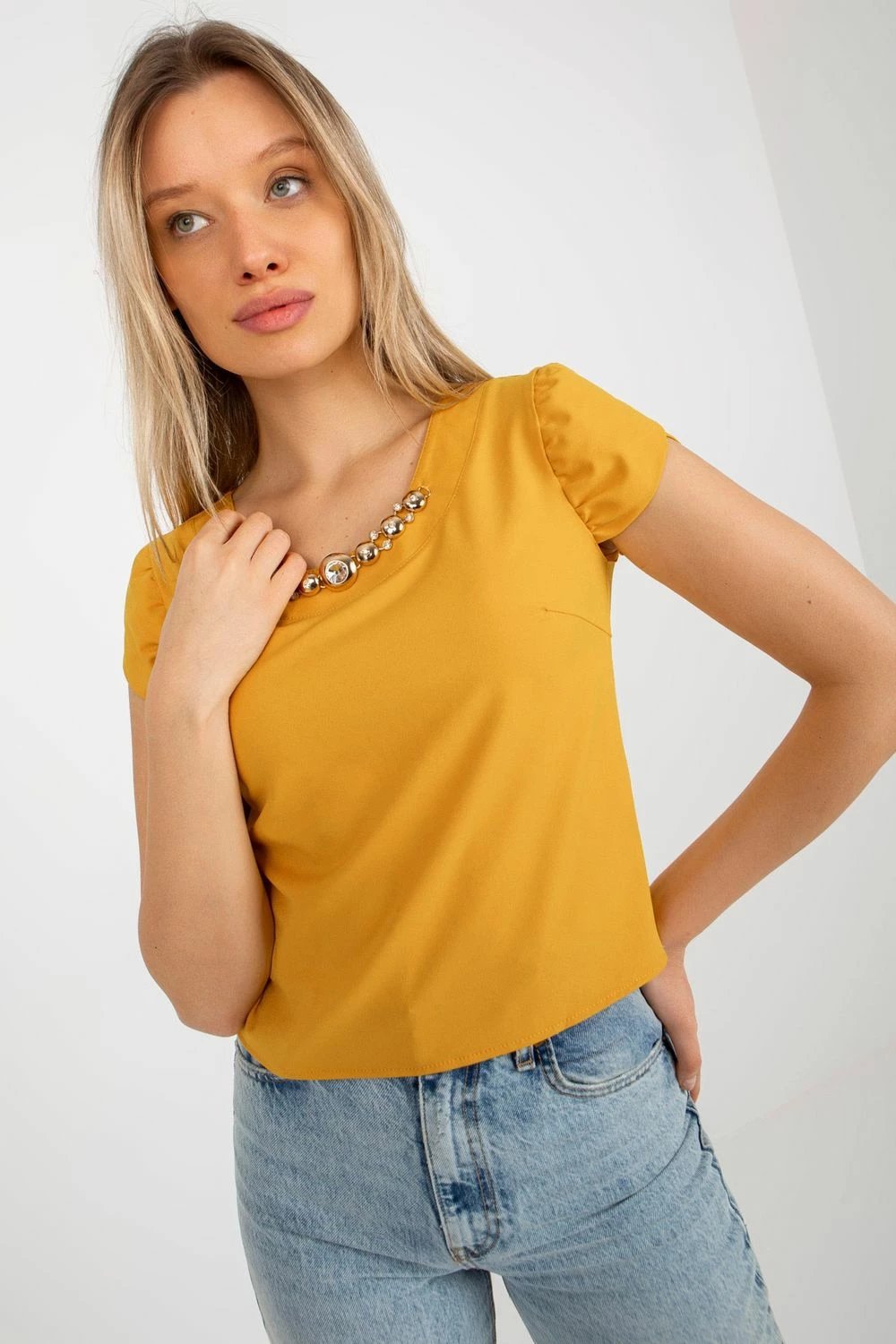 Bluzë Lakerta model 182276, e verdhë