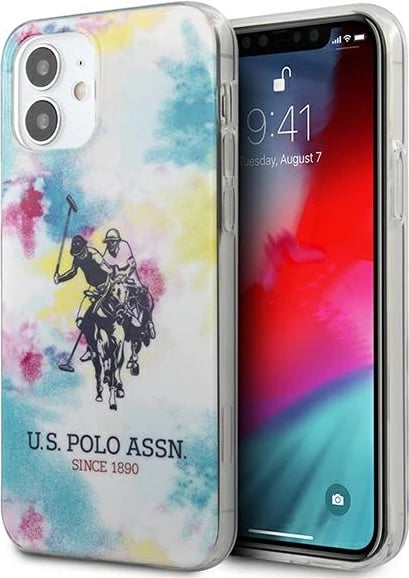 Mbështjellës U.S. Polo Assn. USHCP12SPCUSML për iPhone 12 mini 5.4", Tie & Dye, Multikolor