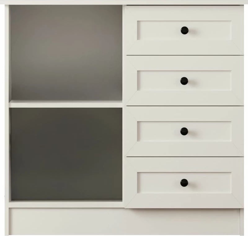 Komodë Skye Decor, ngjyrë e bardhë mat, Rb-168-04-002