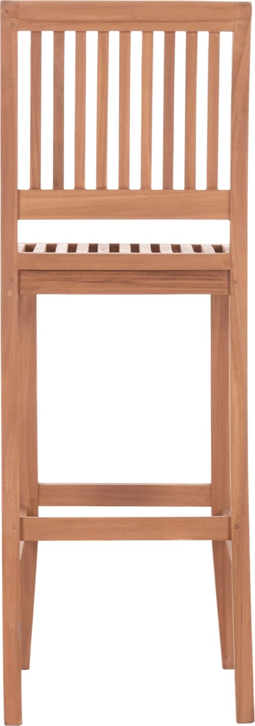 Karrige për bar me shpinore PAIPER, dru tik natyral, 40x49.5x114cm