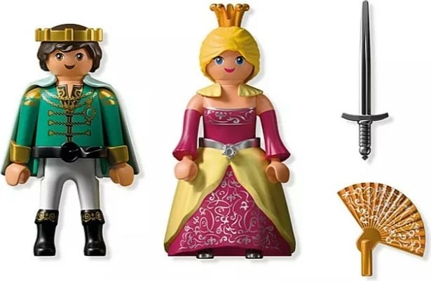 Set figura Playmobil 71886 Duo Pack princ dhe princeshë 13 copë, shumëngjyrëshe