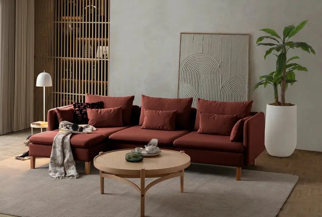 Këndare Flexy Relax, ngjyrë e kuqe tjegulle, Atelier del Sofa