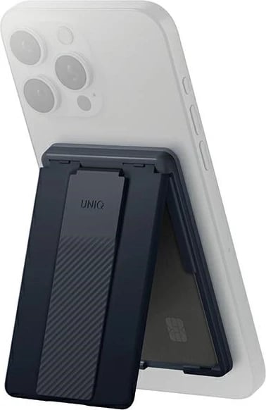 Mbështjellës magnetik për celular UNIQ Heldro ID me portofol, mbështetëse dhe rrip, Blu