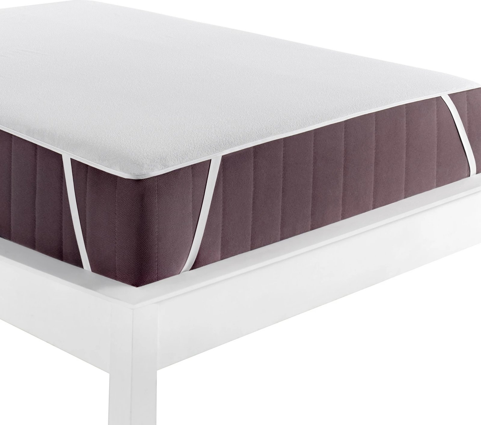 Mbrojtës për shtrat dopio, i bardhë, 200x200cm