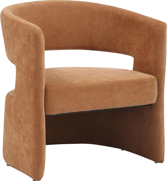 Karrige Leicy, pëlhurë, ngjyrë kafe, 69x63x76.5cm