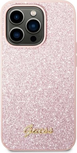 Mbështjellës Guess GUHCP14XHGGSHP për iPhone 14 Pro Max 6.7", Glitter Script, Rozë Mbështjellës Guess GUHCP14XHGGSHP për iPhone 14 Pro Max 6.7", Glitter Script, Rozë