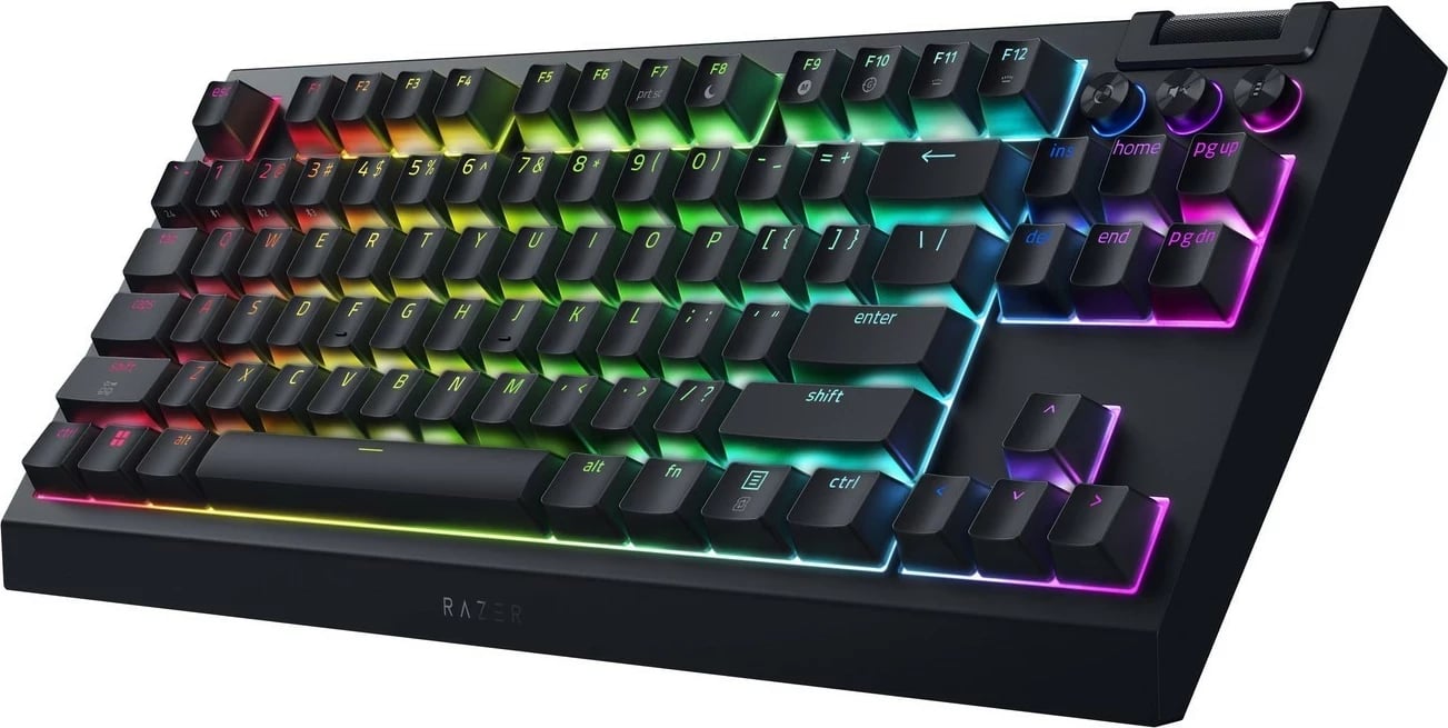 Tastierë mekanike Razer BlackWidow V4 Tenkeyless HyperSpeed, RGB, wireless/wired, US, e zezë