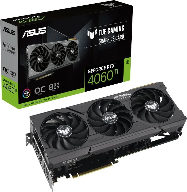 Kartelë grafike ASUS TUF Gaming TUF-RTX4060TI-O8G-GAMING, GeForce RTX 4060 Ti, 8 GB, GDDR6, 128 bit, 7680 x 4320 pixels, PCI Express 4.0 Kartelë grafike ASUS TUF Gaming TUF-RTX4060TI-O8G-GAMING, GeForce RTX 4060 Ti, 8 GB, GDDR6, 128 bit, 7680 x 4320 pixels, PCI Express 4.0
