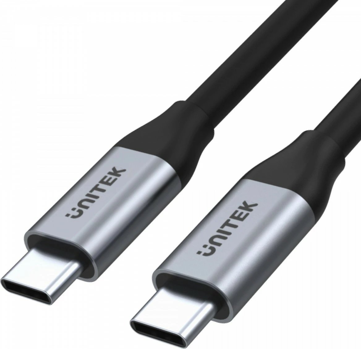 Kabllo USB-C në USB-C, Unitek C14091ABK, PD 100W 5Gbps 4K60Hz 2m, e zezë/gri