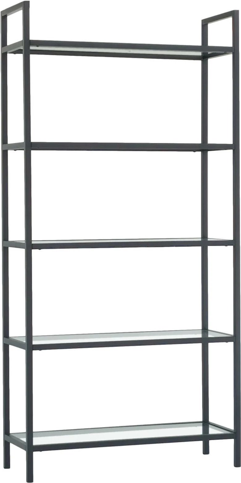 Raft librash Hanah Home, K100, ngjyrë e zezë, 80x165x30 cm