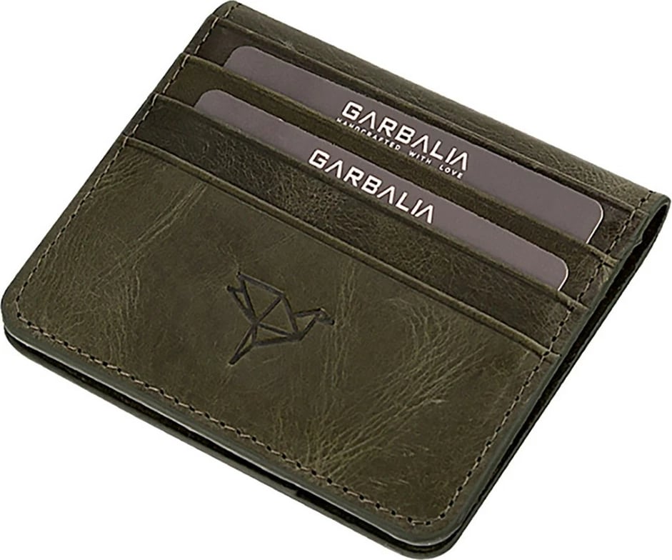 Portofol për burra, lëkurë origjinale, ngjyrë e gjelbër, Regina