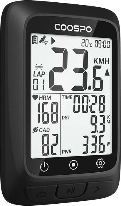 Kompjuter biçiklete Coospo BC107, GPS & ANT+, i zi