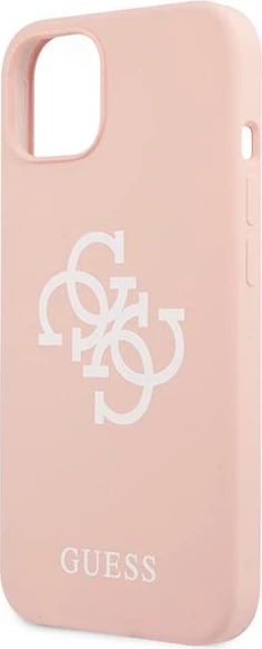 Mbështjellës Guess GUHCP13SLS4GWPI për iPhone 13 mini 5.4", silikon, rozë