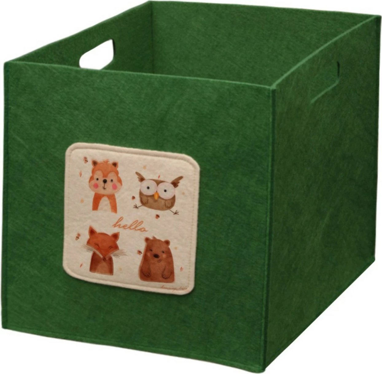 Set shporta organizuese prej fëlti, ngjyrë e gjelbër dhe krem, Aberto Design, HMY-6258, 30x30x30cm (2 copë)