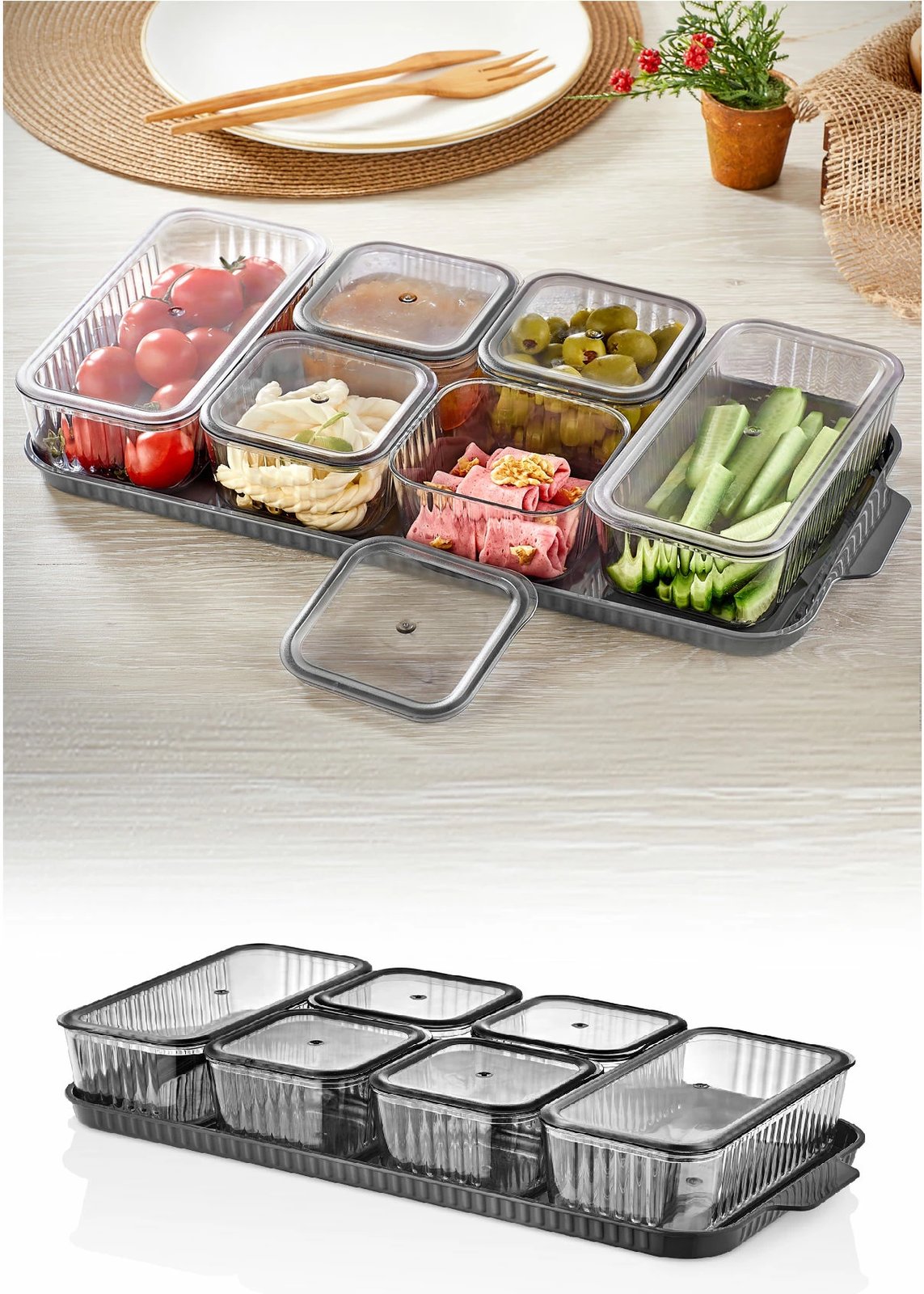 Set kuti për organizim (13 copë), ngjyrë anthracite, Hermia