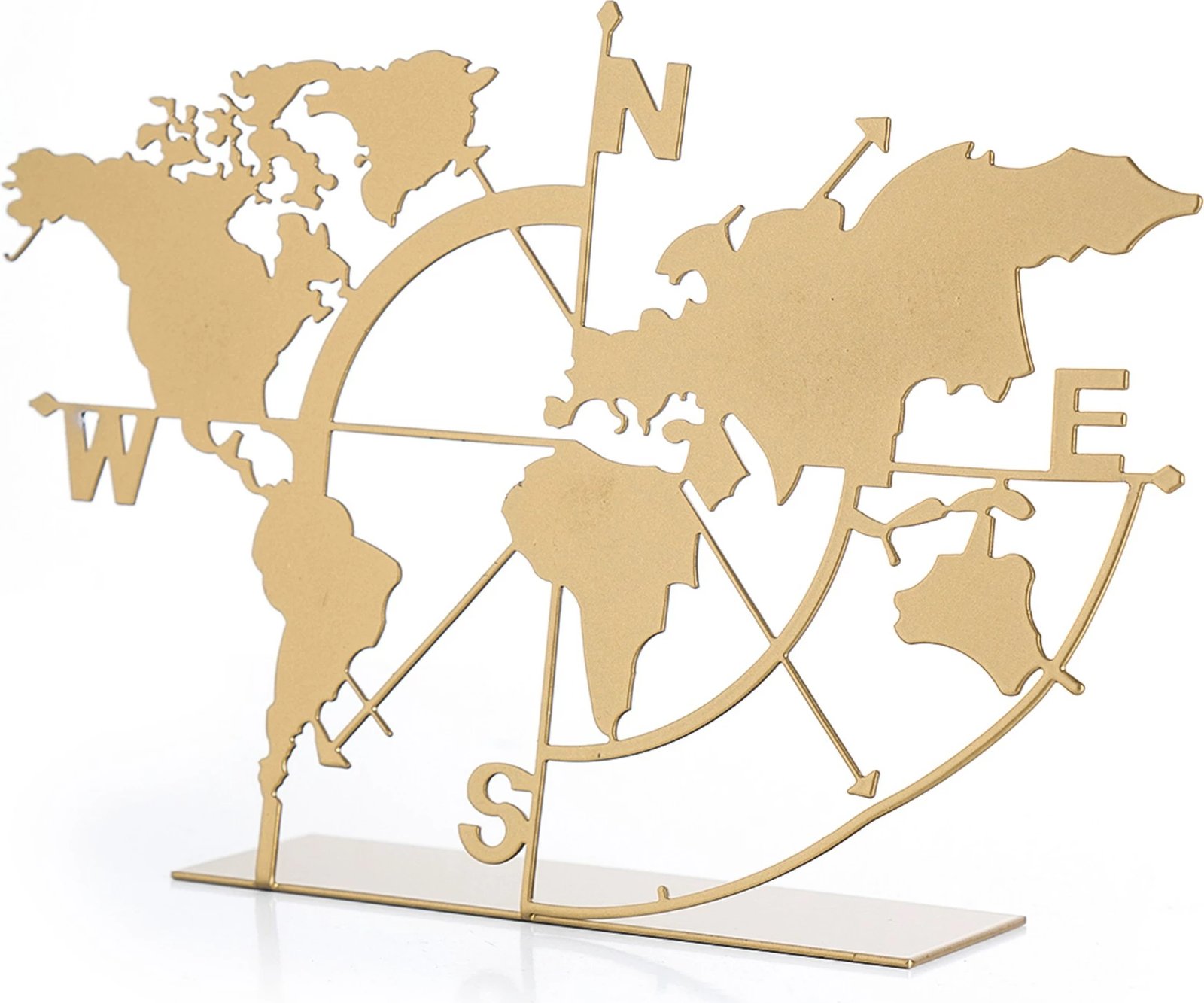 Objekt dekorativ hartë bote, ngjyrë ari, Aberto Design