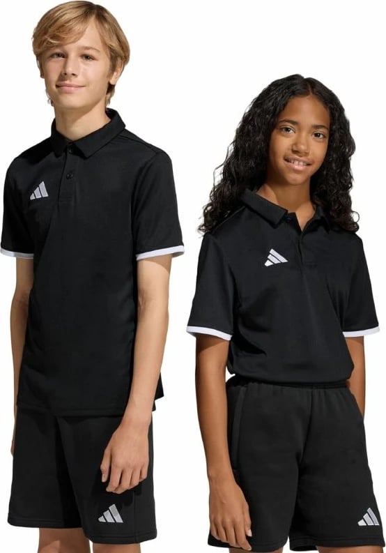 Maicë polo për fëmijë adidas, e zezë