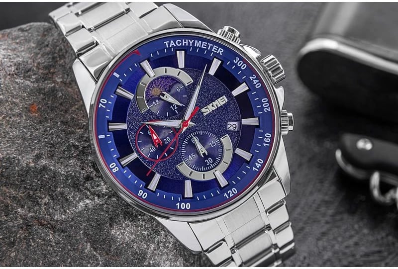 Orë dore për meshkuj Skmei, argjendtë