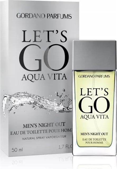 Eau de toilette Gordano Parfums Lets's Go Aqua Vita, MEN, 50 ml