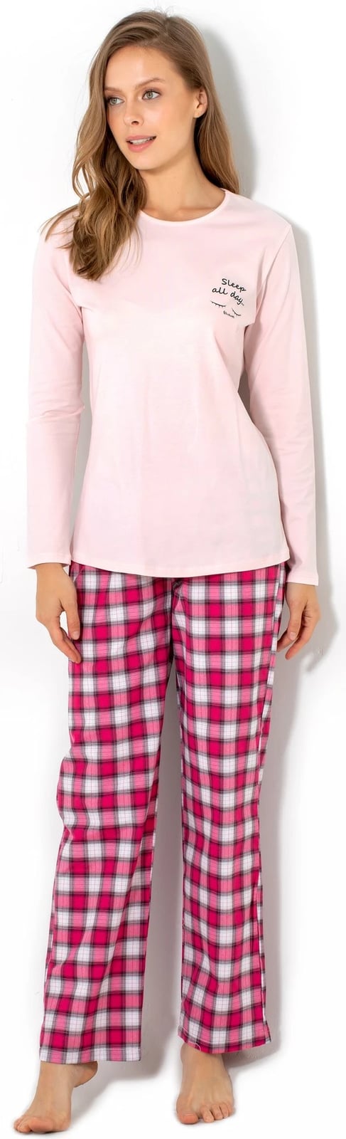 Set pizhamash për gra, Jumeon, 002-000535, ngjyrë pluhur