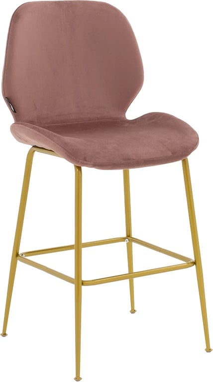 Karrige për bar Impel metal këmbë të arta-kadife mollë e kalbur