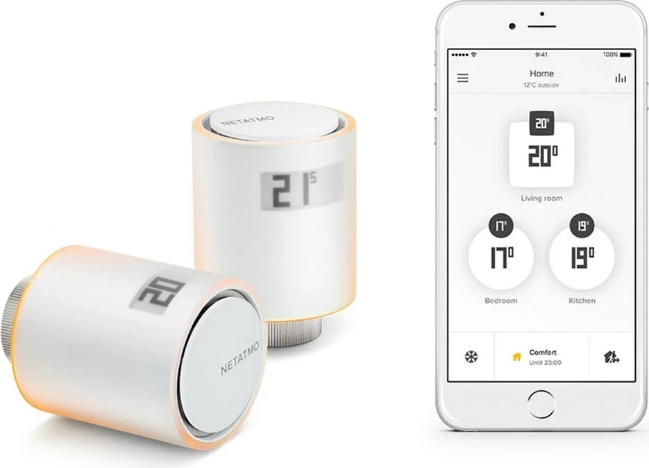 Valvula radiatorësh smart Netatmo Starter Pack, e bardhë