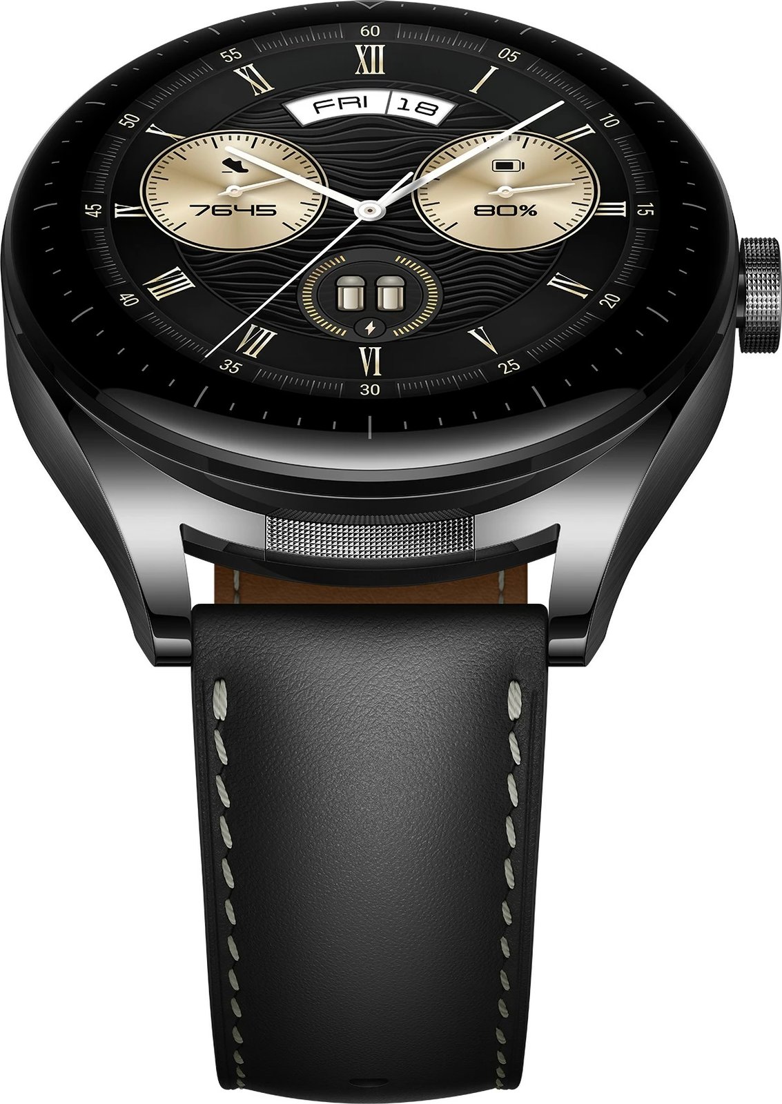 Smartwatch Huawei Watch Buds Saga-B19T, 1.43", 466x466, rrip lëkure, e zezë