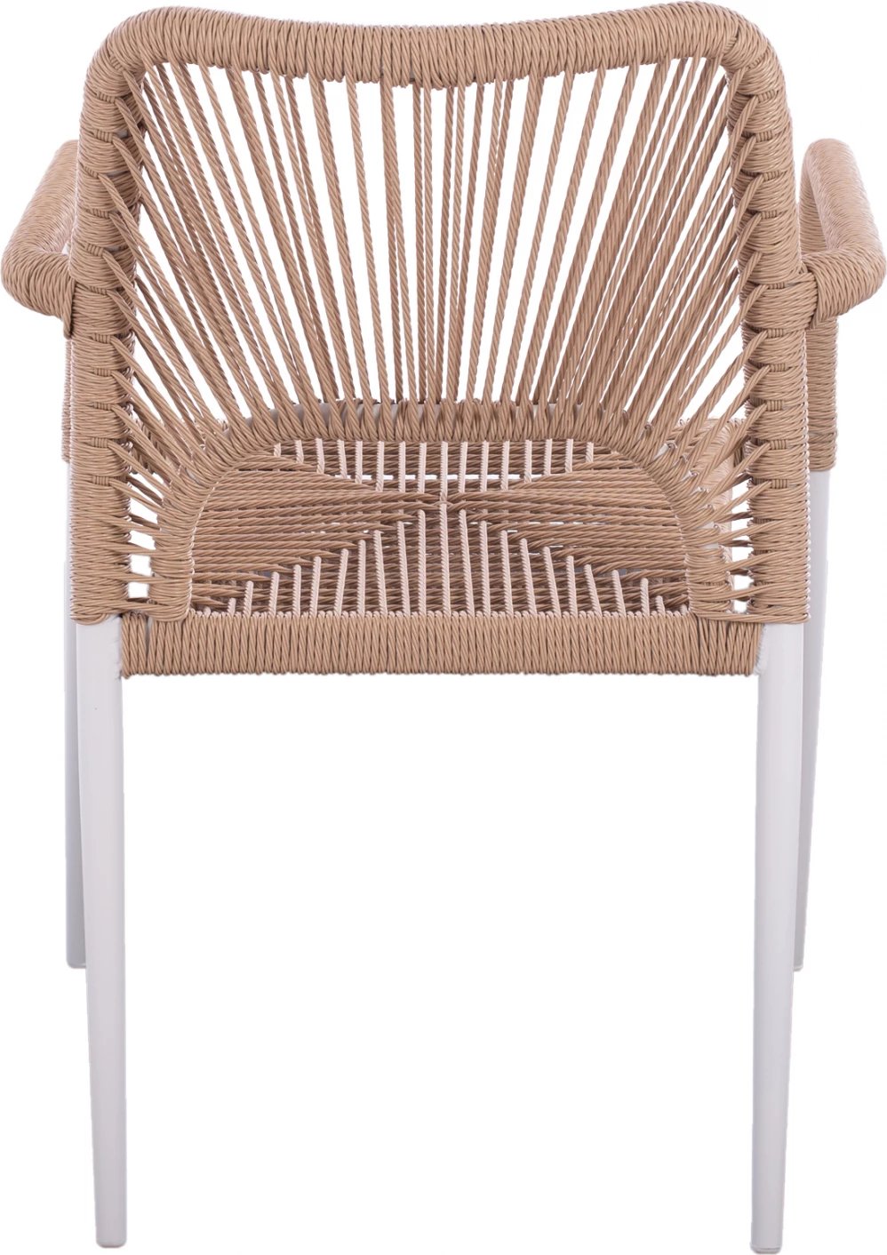 Karrige alumini e bardhë me litar PE bezhë FH5771.01 55Χ63Χ82 cm