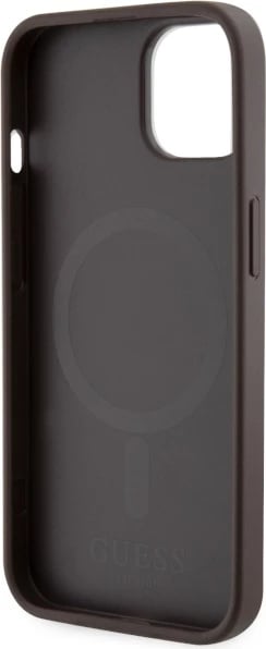 Mbështjellës Guess GCube Stripes MagSafe për iPhone 14 Plus 6.7", kafe