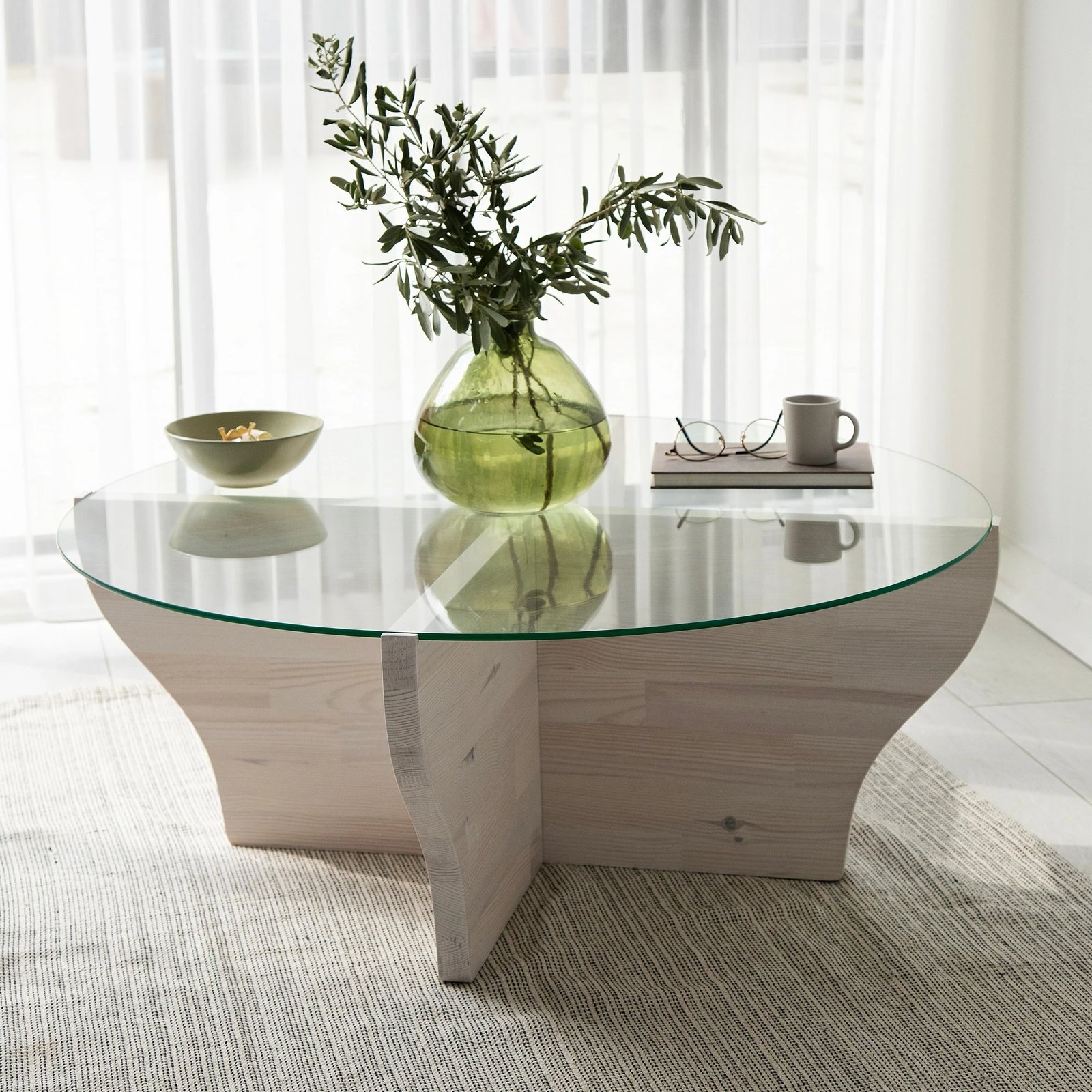 Tavolinë kafeje Skye Decor, Amphora, e bardhë