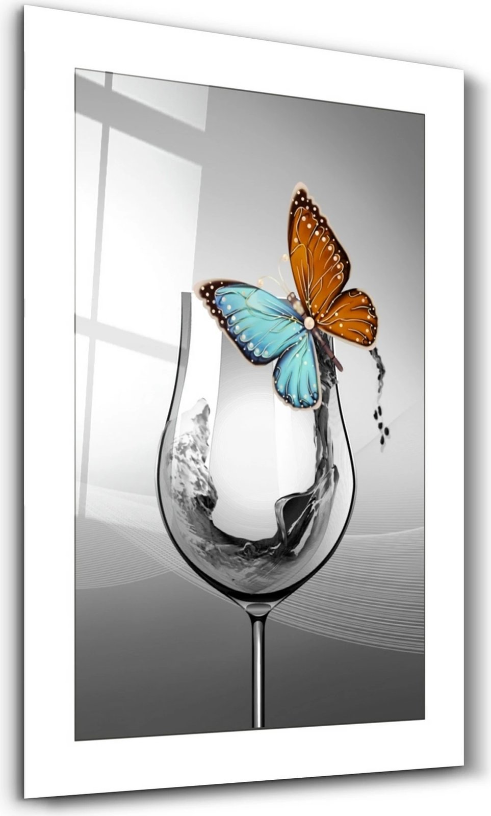 Pikturë dekorative prej xhami të temperuar, shumëngjyrëshe, CAM-1015, 35x55cm