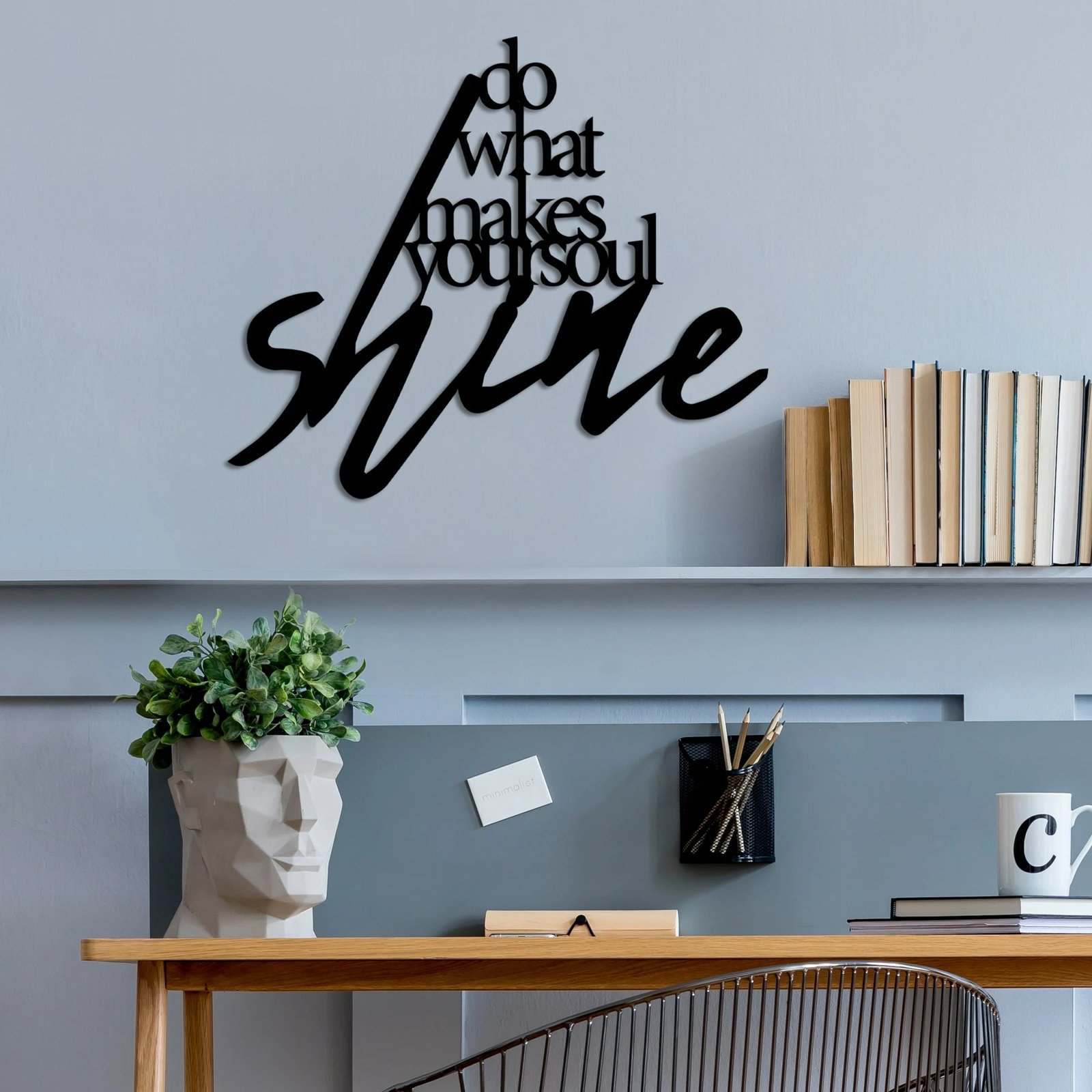 Aksesor dekorativ metalik për mur, Wallity, Makes Shine