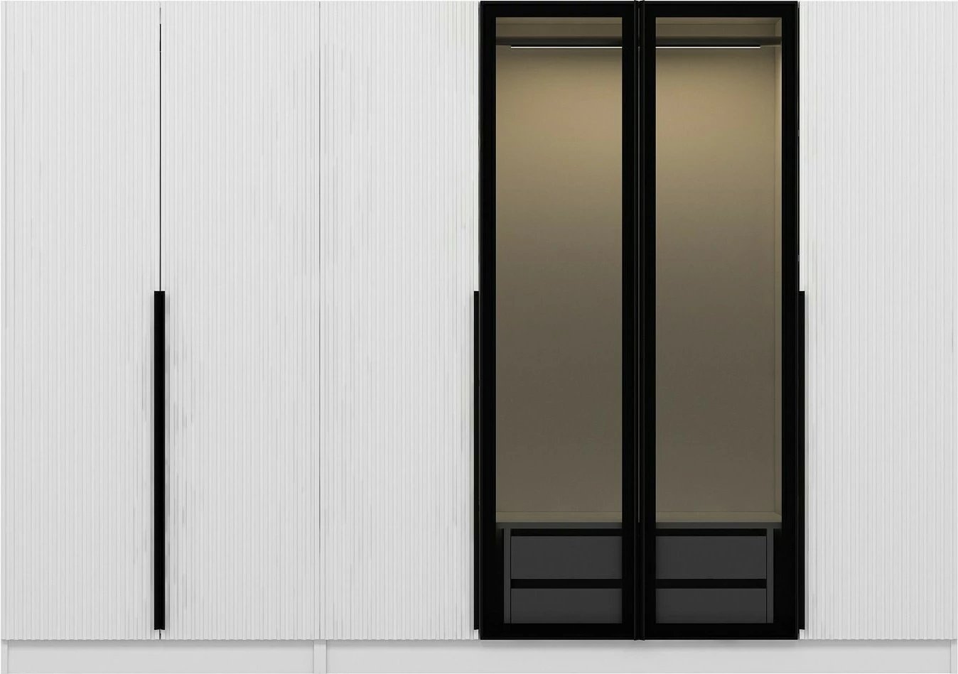 Dollap garderobe Skye Decor, Kale Plus - 7812, ngjyrë fume