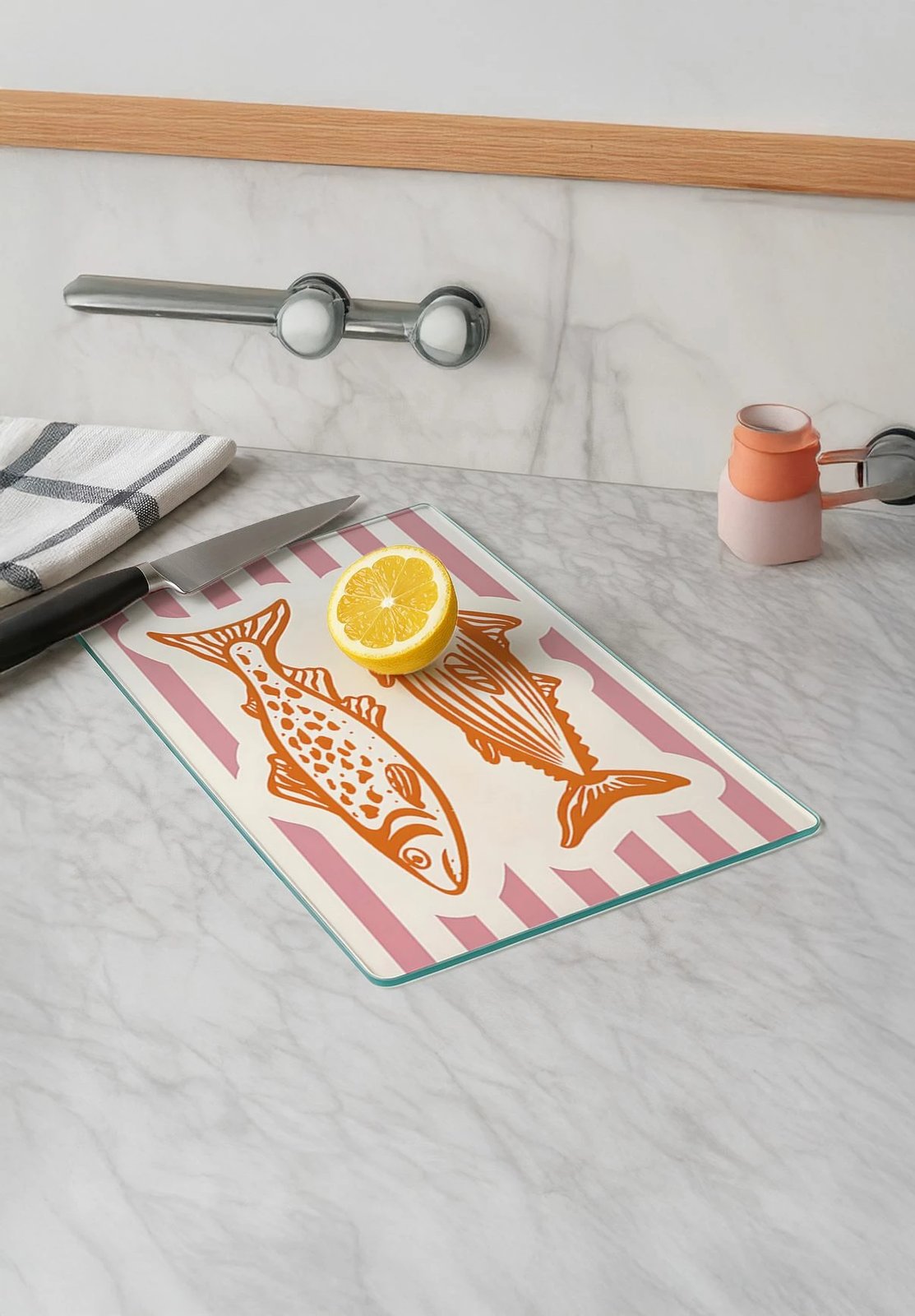 Dërrasë prerëse Hermia, qelq i temperuar, shumëngjyrëshe, 30x40cm Dërrasë prerëse Hermia, qelq i temperuar, shumëngjyrëshe, 30x40cm