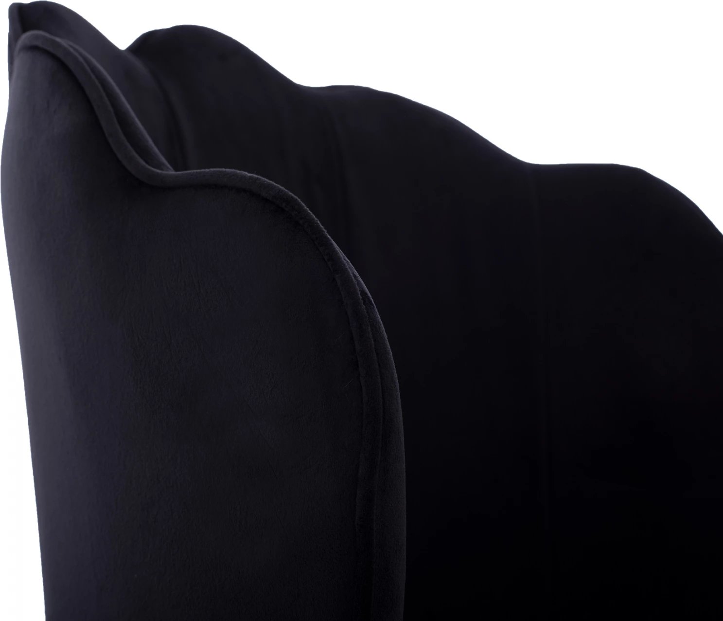 Karrige FH8737.04 kadife e zezë me kornizë metalike të artë 48x48x85 cm., set prej 2 copë