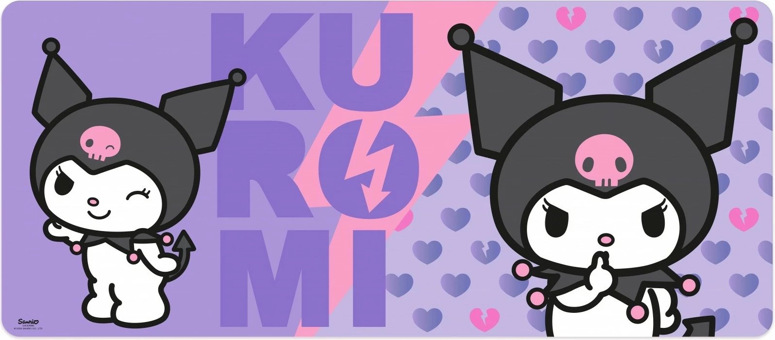 Mauspad Kids Euroswan KU00024, 80x35 cm, dizajn Kuromi Hello Kitty, multikolor